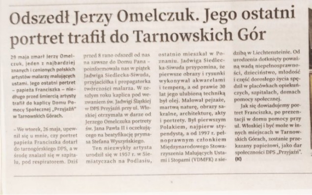 News - Odszedł Jerzy Omelczuk.